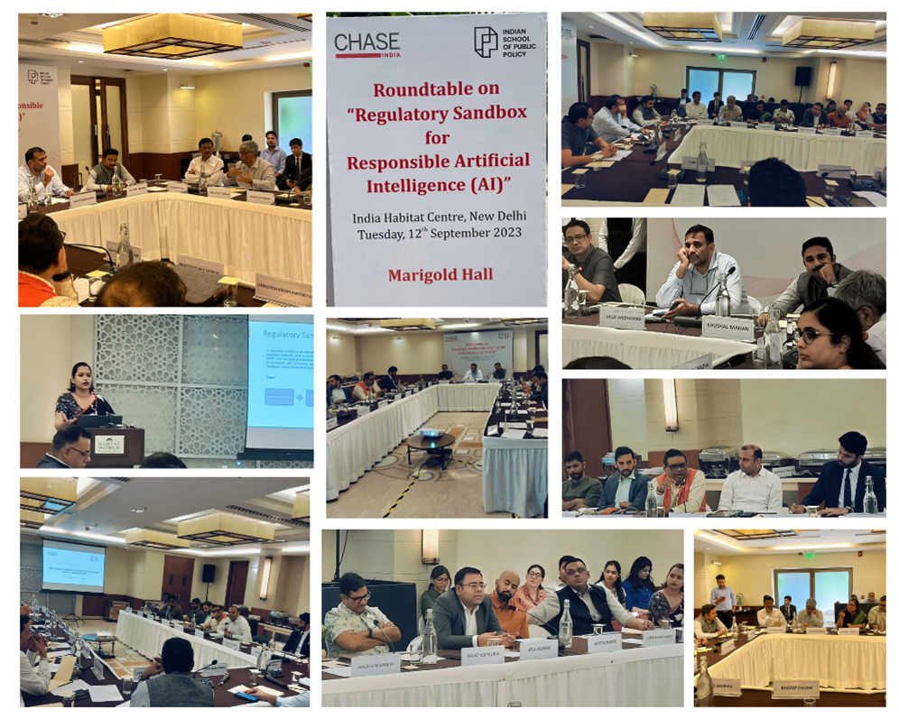 AI roundtable event image collage